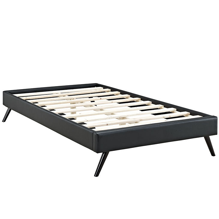 Troy Mid Century Twin Vinyl Bed Frame - living-essentials