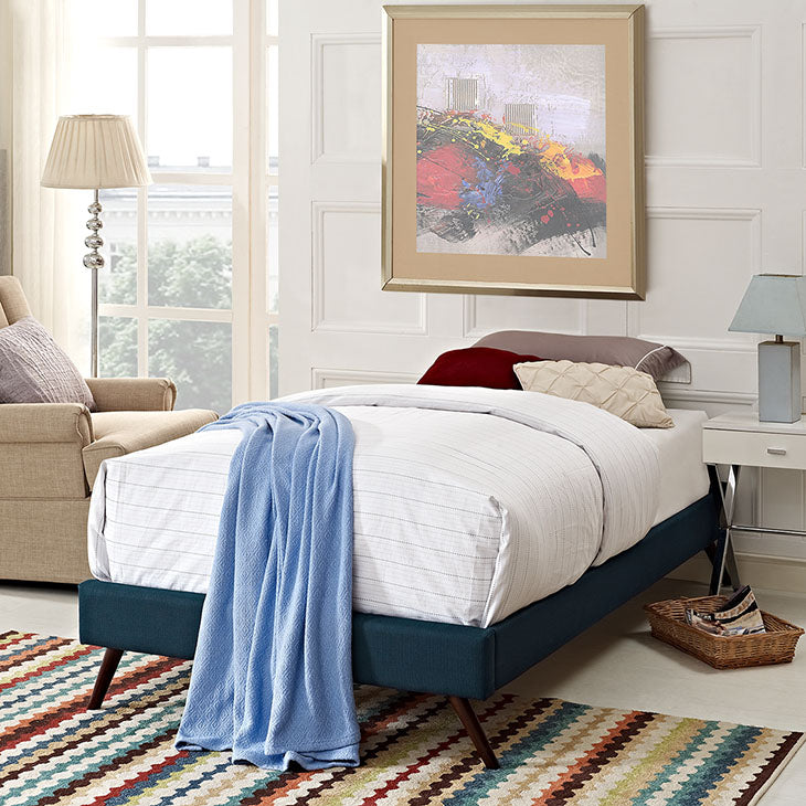 Troy Twin Fabric Bed Frame - living-essentials