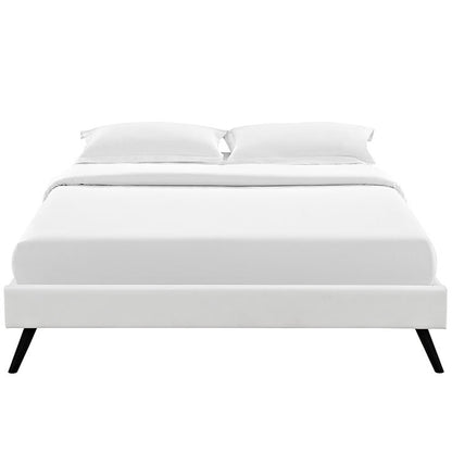 Troy Mid Century Queen Vinyl Bed Frame - living-essentials