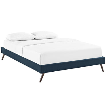 Troy Mid Century Queen Fabric Bed Frame - living-essentials