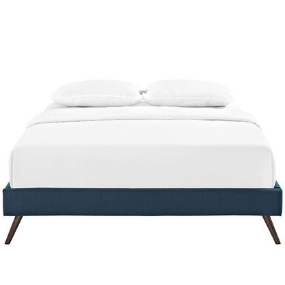 Troy Mid Century Queen Fabric Bed Frame - living-essentials