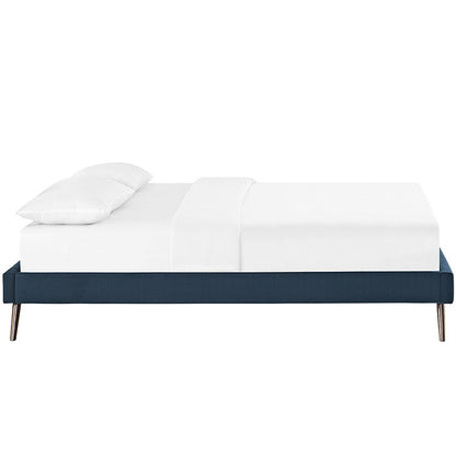 Troy Mid Century King Fabric Bed Frame - living-essentials