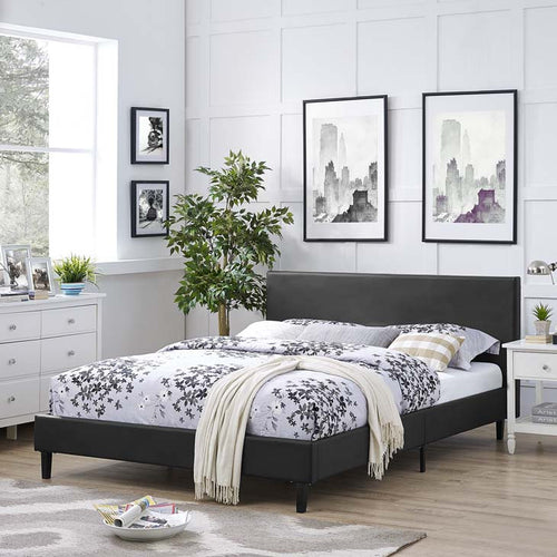 Emma Full Vinyl Bed Frame - living-essentials