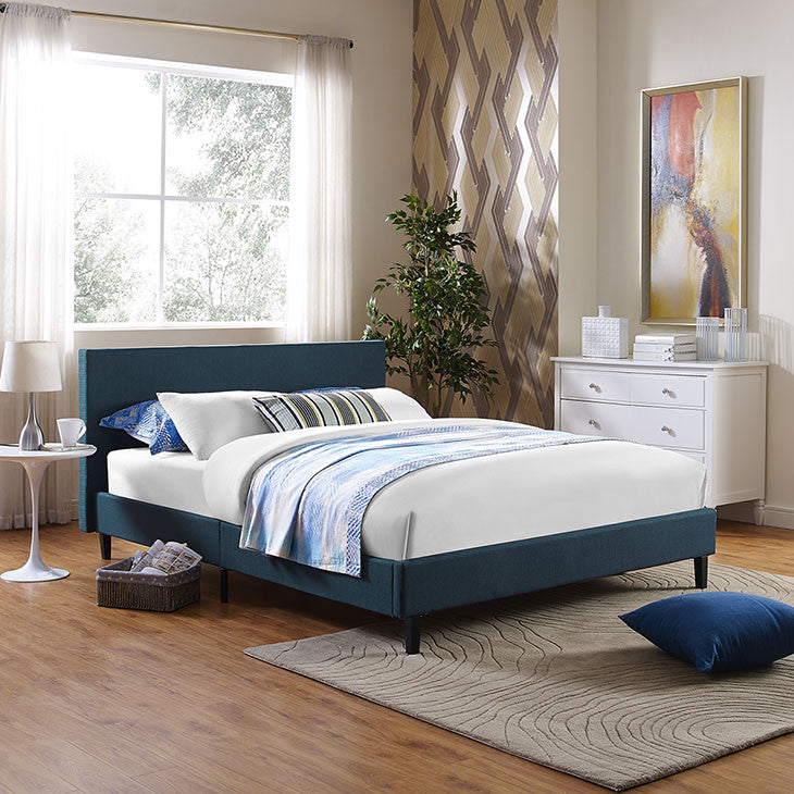 Emma Queen Fabric Bed Frame - living-essentials