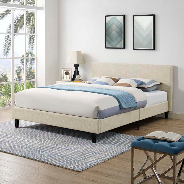 Emma Queen Fabric Bed Frame - living-essentials