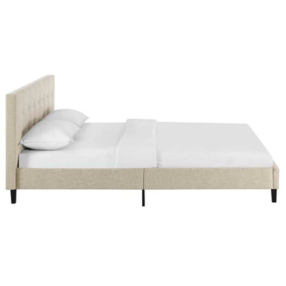 Linda Queen Fabric Bed Frame - living-essentials