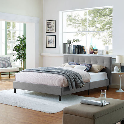 Linda Queen Fabric Bed Frame - living-essentials