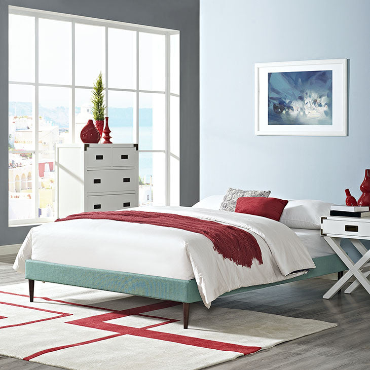 Cherry King Fabric Bed Frame - living-essentials