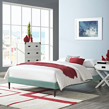 Cherry King Fabric Bed Frame - living-essentials