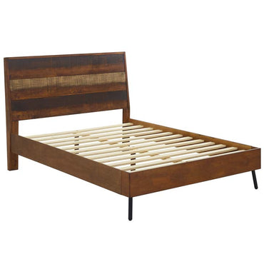 Ardine Queen Rustic Wood Bed - living-essentials