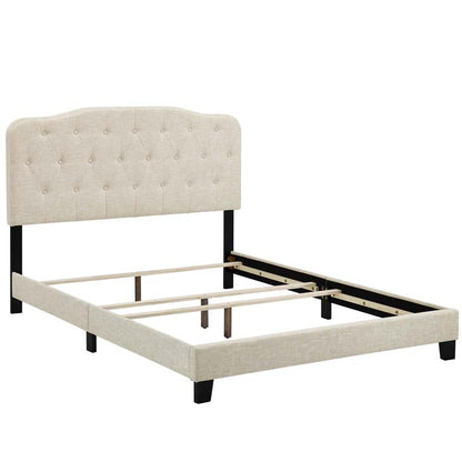 Alicia Queen Upholstered Fabric Bed - living-essentials