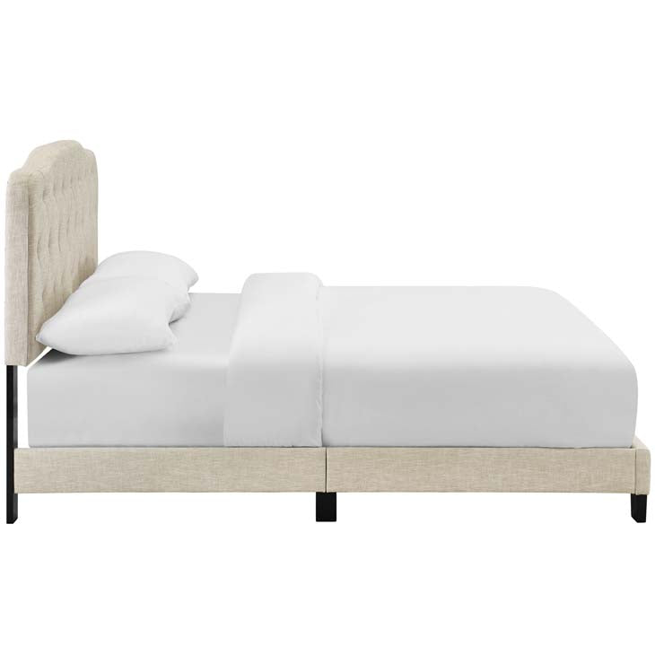 Alicia Queen Upholstered Fabric Bed - living-essentials