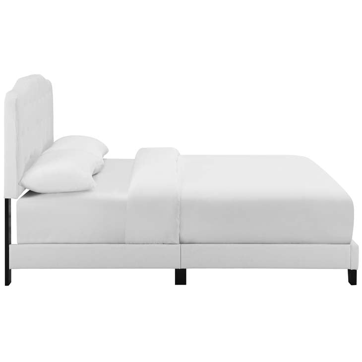 Alicia Queen Upholstered Fabric Bed - living-essentials