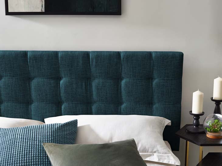Argyle Tufted Full / Queen Upholstered Linen Fabric Headboard - living-essentials