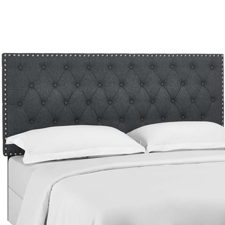Hakeem Tufted King and California King Upholstered Linen Fabric Headboard - living-essentials