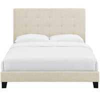 Mariah Twin Tufted Button Upholstered Fabric Platform Bed - living-essentials