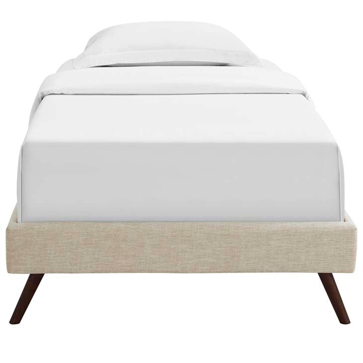 LORYN TWIN BED FRAME WITH ROUND SPLAYED LEGS - living-essentials