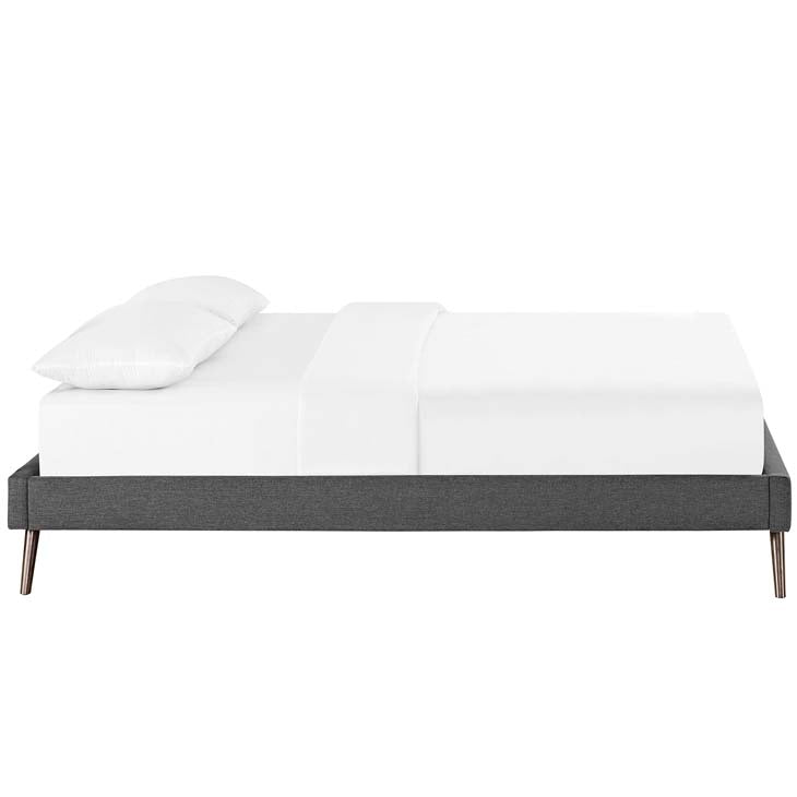 Lois Full Bed Frame with Round Splayed Legs - living-essentials