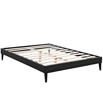 Tempo White Full Bed Frame with Squared Tapered Legs - living-essentials