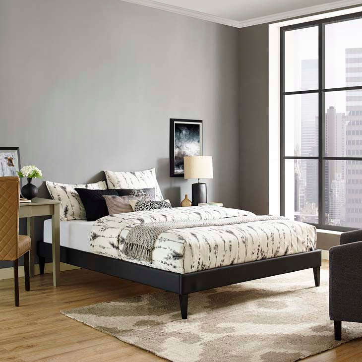 Tempo Queen Bed Frame With Squared Tapered Legs - living-essentials