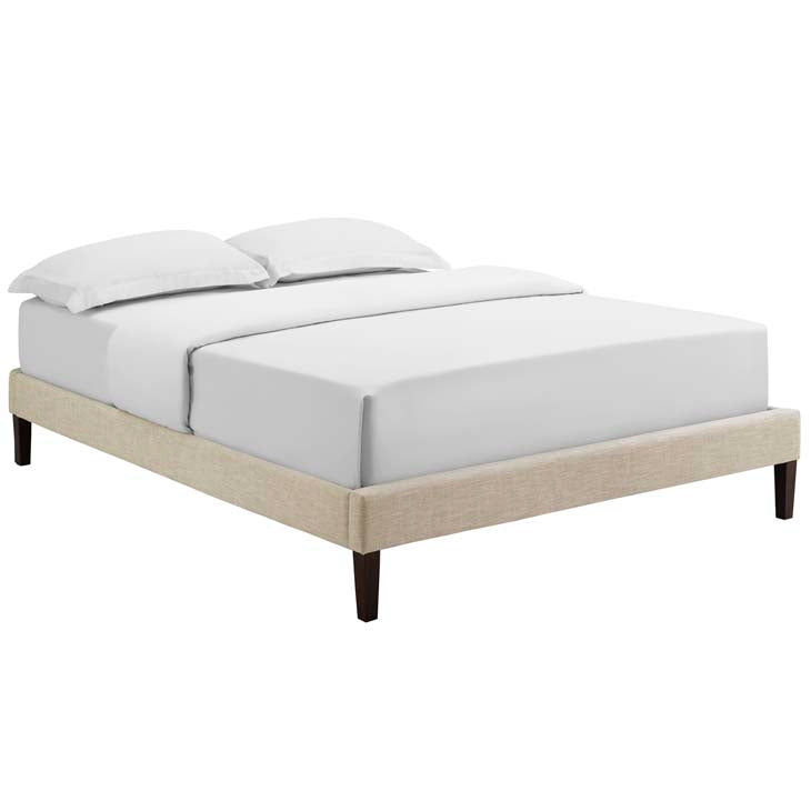 Tempo Azure Queen Bed Frame with Squared Tapered Legs - living-essentials