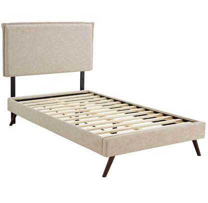 Amari Twin Platform Bed with Round Splayed Legs - living-essentials