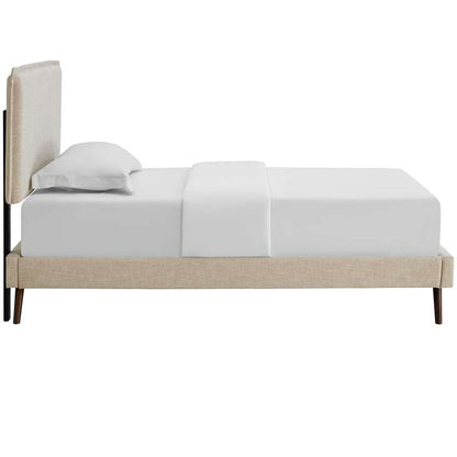 Amari Twin Platform Bed with Round Splayed Legs - living-essentials