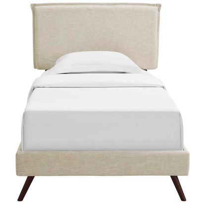Amari Twin Platform Bed with Round Splayed Legs - living-essentials