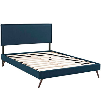 Amari Queen Platform Bed with Round Splayed Legs - living-essentials