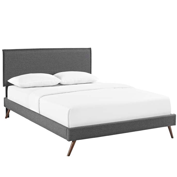 Amari King Platform Bed with Round Splayed Legs - living-essentials