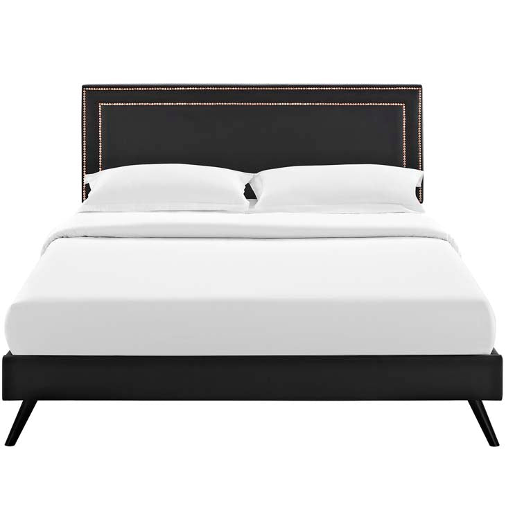 Veronica Full Platform Bed with Squared Tapered Legs - living-essentials