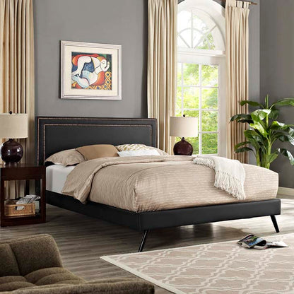 Veronica Full Platform Bed with Squared Tapered Legs - living-essentials