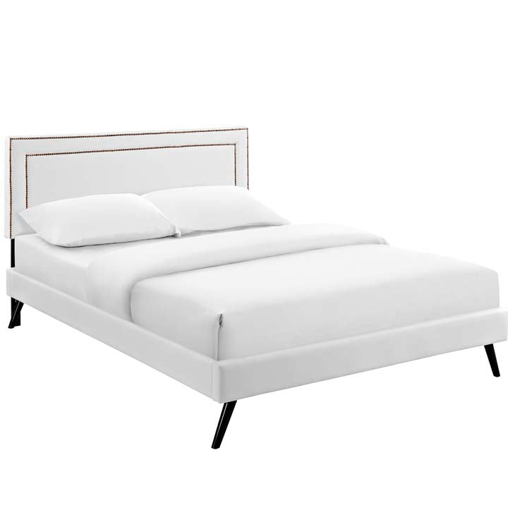 Veronica Full Platform Bed with Squared Tapered Legs - living-essentials