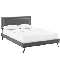 Veronica Full Platform Bed with Round Splayed Legs - living-essentials