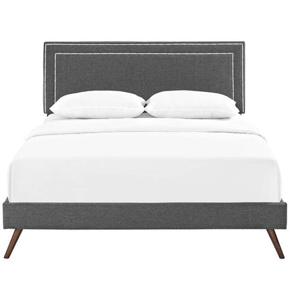 Veronica Queen Platform Bed with Round Splayed Legs - living-essentials