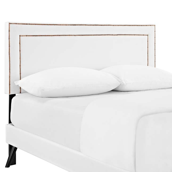 Veronica King Platform Bed with Round Splayed Legs - living-essentials