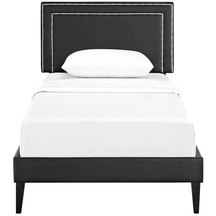 Veronica Twin Platform Bed with Squared Tapered Legs - living-essentials