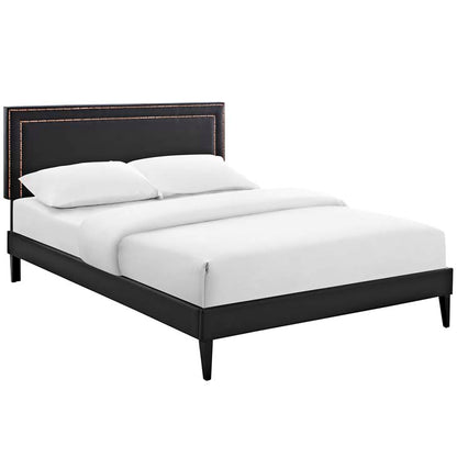 Veronica Full Platform Bed with Squared Tapered Legs - living-essentials