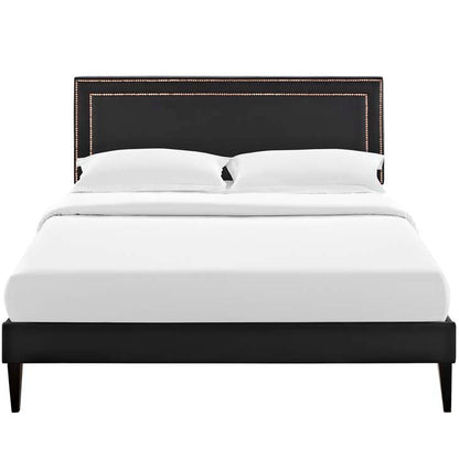 Veronica Full Platform Bed with Squared Tapered Legs - living-essentials