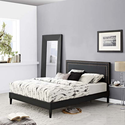 Veronica Full Platform Bed with Squared Tapered Legs - living-essentials