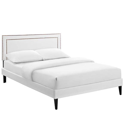 Veronica Full Platform Bed with Squared Tapered Legs - living-essentials