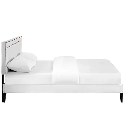 Veronica Full Platform Bed with Squared Tapered Legs - living-essentials