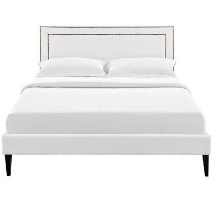 Veronica Full Platform Bed with Squared Tapered Legs - living-essentials