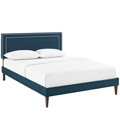 Veronica Full Platform Bed with Squared Tapered Legs - living-essentials