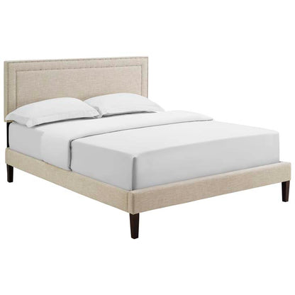 Veronica Full Platform Bed with Squared Tapered Legs - living-essentials