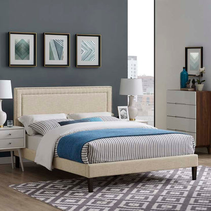 Veronica Full Platform Bed with Squared Tapered Legs - living-essentials