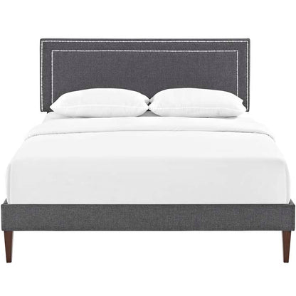 Veronica Full Platform Bed with Squared Tapered Legs - living-essentials