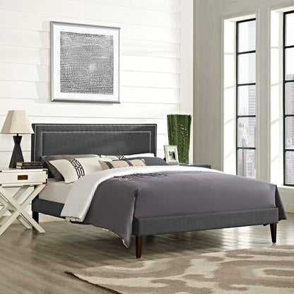 Veronica Full Platform Bed with Squared Tapered Legs - living-essentials