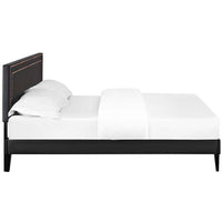 Veronica King Platform Bed with Squared Tapered Legs - living-essentials