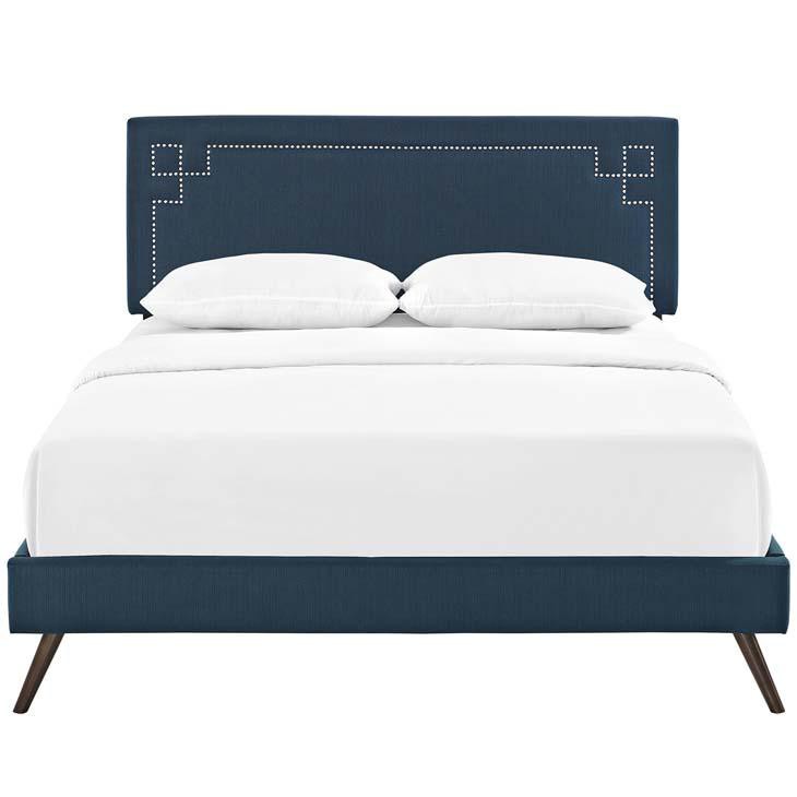 Ruby Queen Platform Bed with Squared Tapered Legs - living-essentials